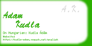 adam kudla business card